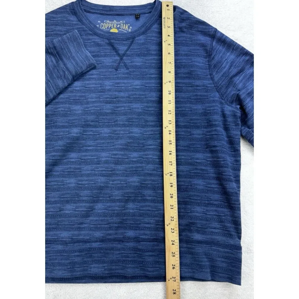 Copper‎ Oak Crew Neck Pullover Shirt Men XL Heather Blue LS